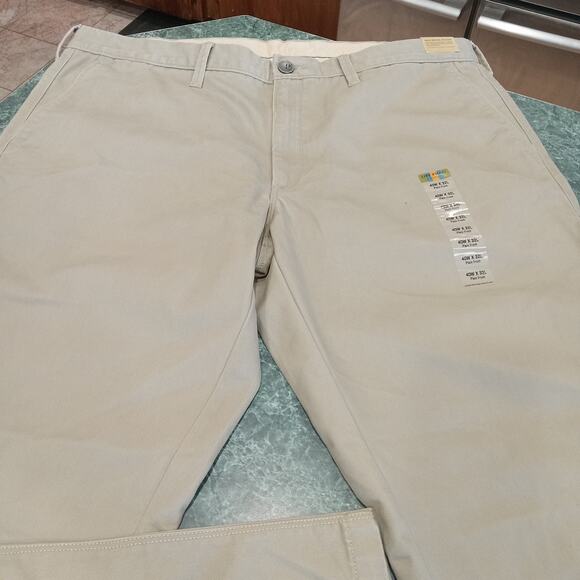 Haggar Life Khaki Pants Mens 40X32 Repreve Tan Flat Front Straight Fit NWT New - Picture 2 of 9
